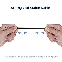 Vista 5 de Divisor RCA, paquete de 2 cables RCA macho a RCA hembra dual RCA hembra, adaptador estéreo a mono, cable de audio chapado en oro de 8 pulgadas