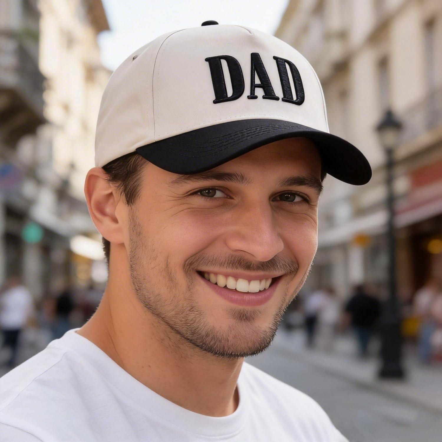 Mom and Dad Hats - 3D Embroidered Adjustable Cotton Baseball Caps Gift for Couples New Parents