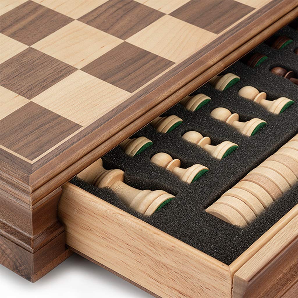Set di Lusso in Legno massello e Materiale in Noce Regole for Principianti, Set for Bambini Adulti
