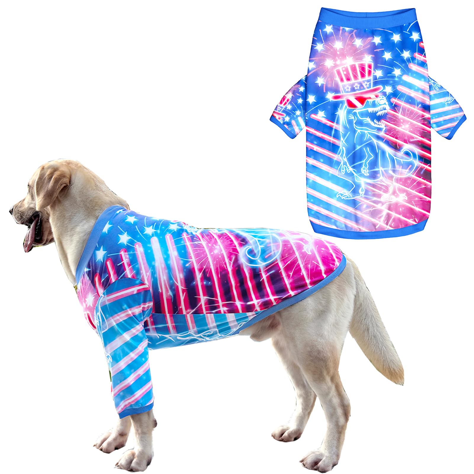 T-shirt dinosaure chien 3XL chemise pyjama souple grands chiens