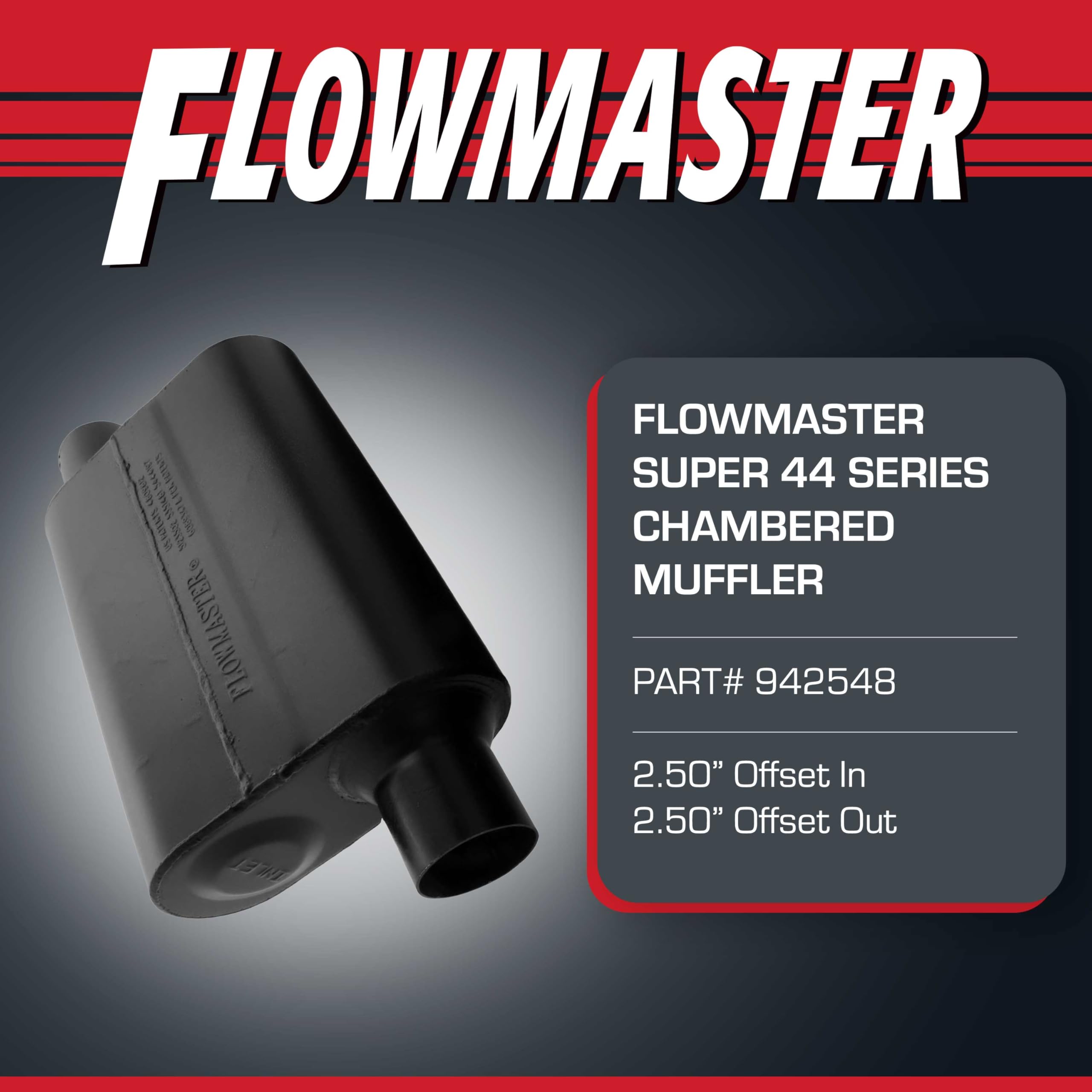 Amazon.com: Flowmaster Super 44 Series Chambered Muffler – 2.50