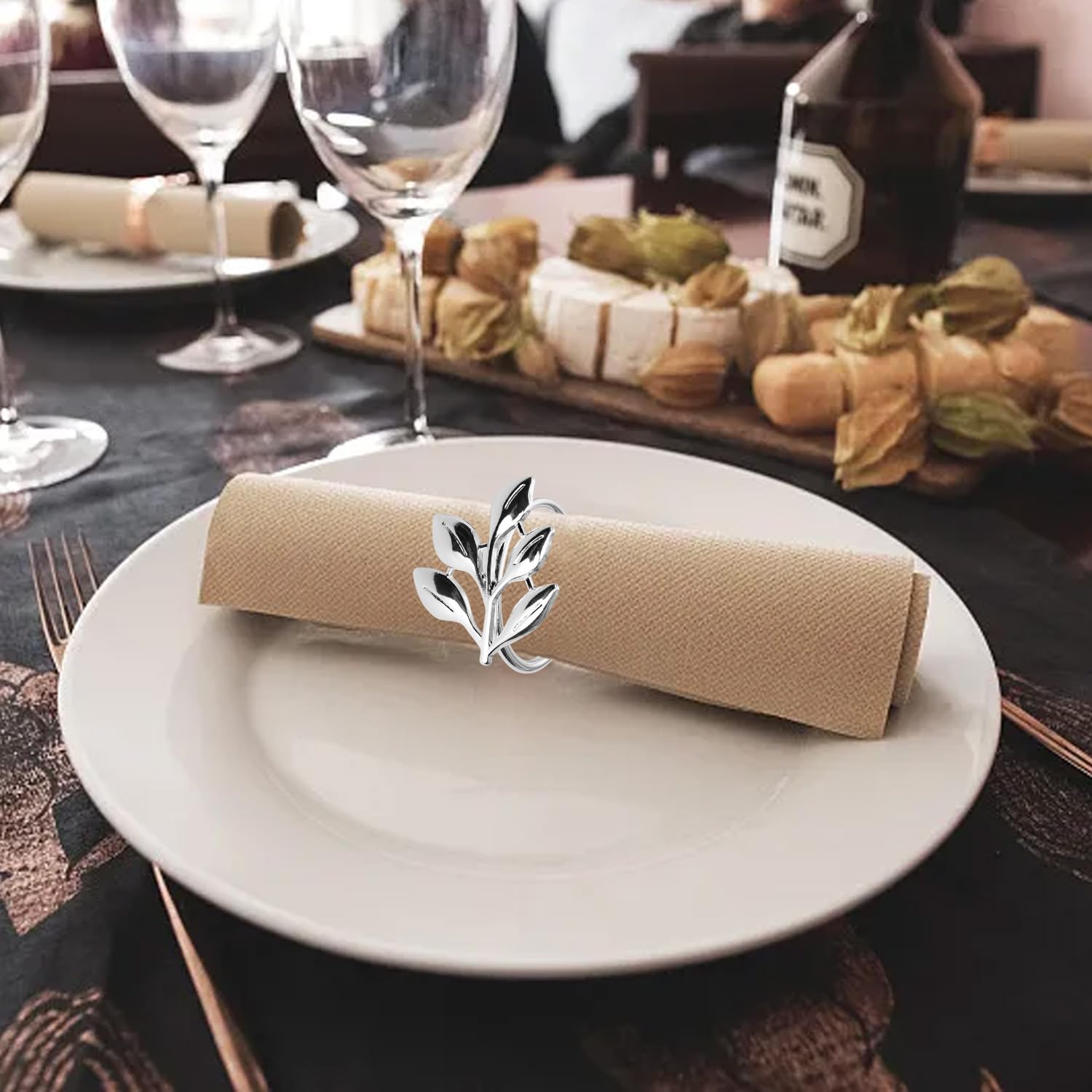 Serviettenringe Aus Metall – 12 Stück, Silber-matt, Elegante Tischdekoration Für Hochzeit, Weihnachten & Festliche Anlässe
