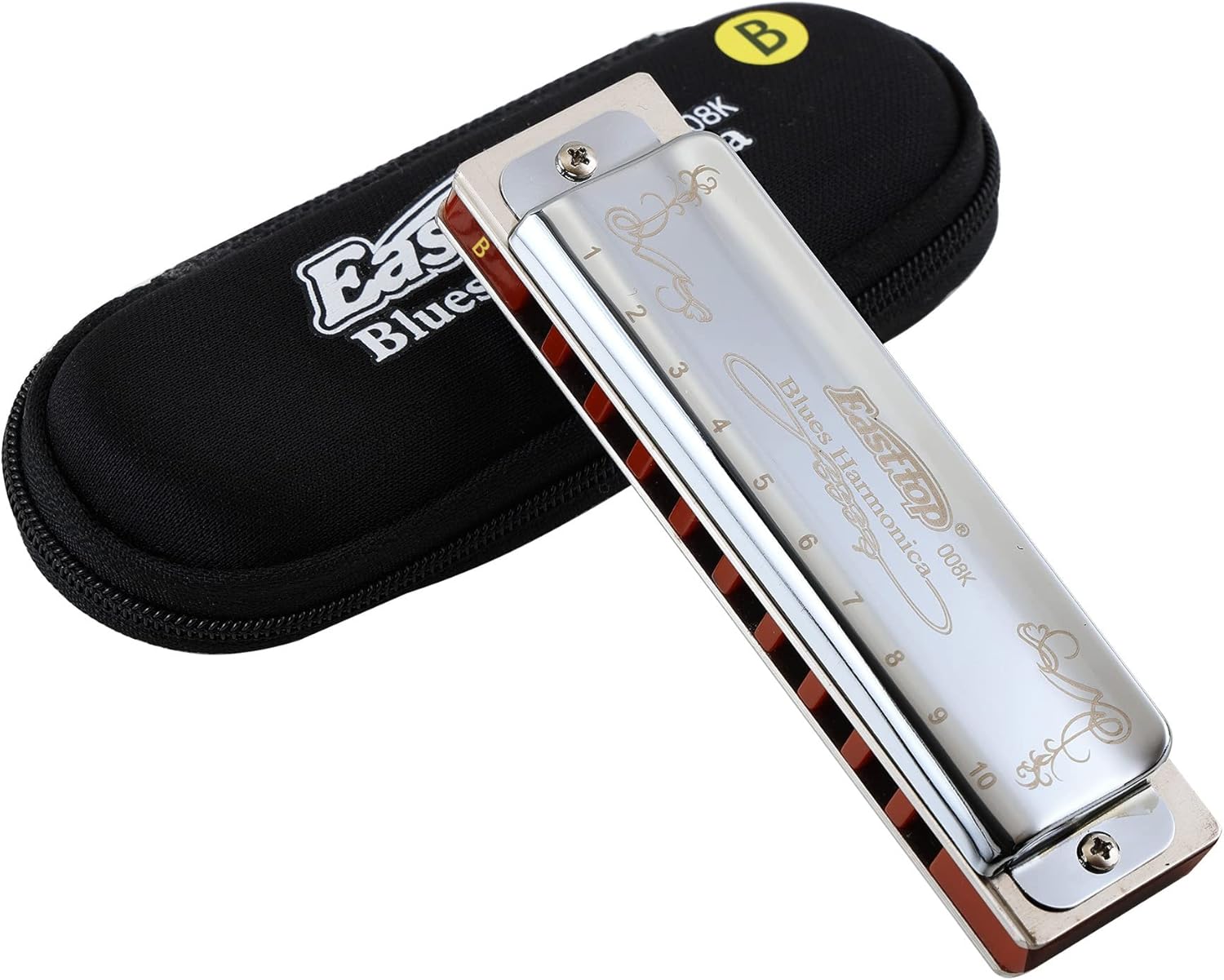 East top Diatonic Harmonica Key of B 10 Holes 20 Tones 008K