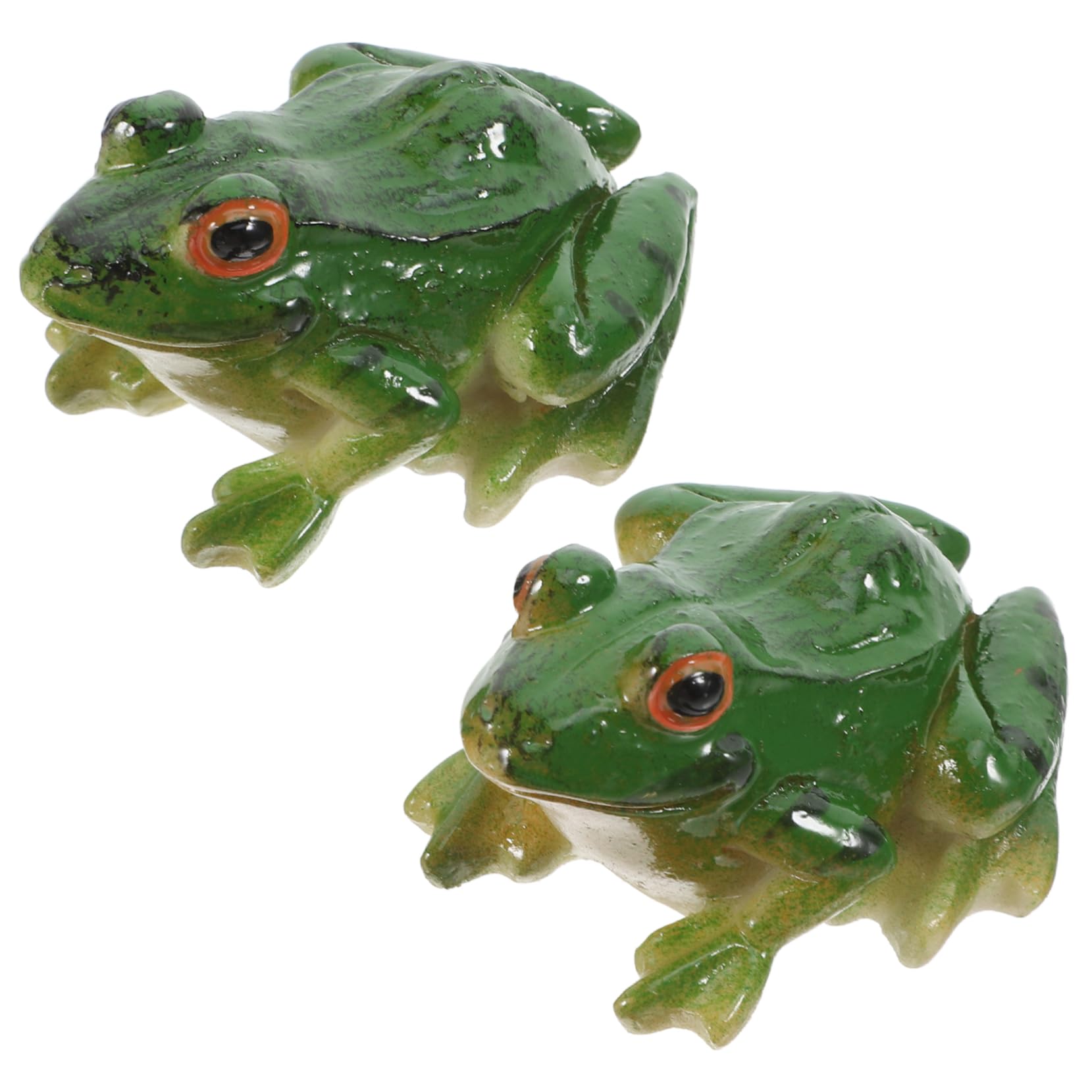 Figurines de grenouilles réalistes aux détails soignés en résine
