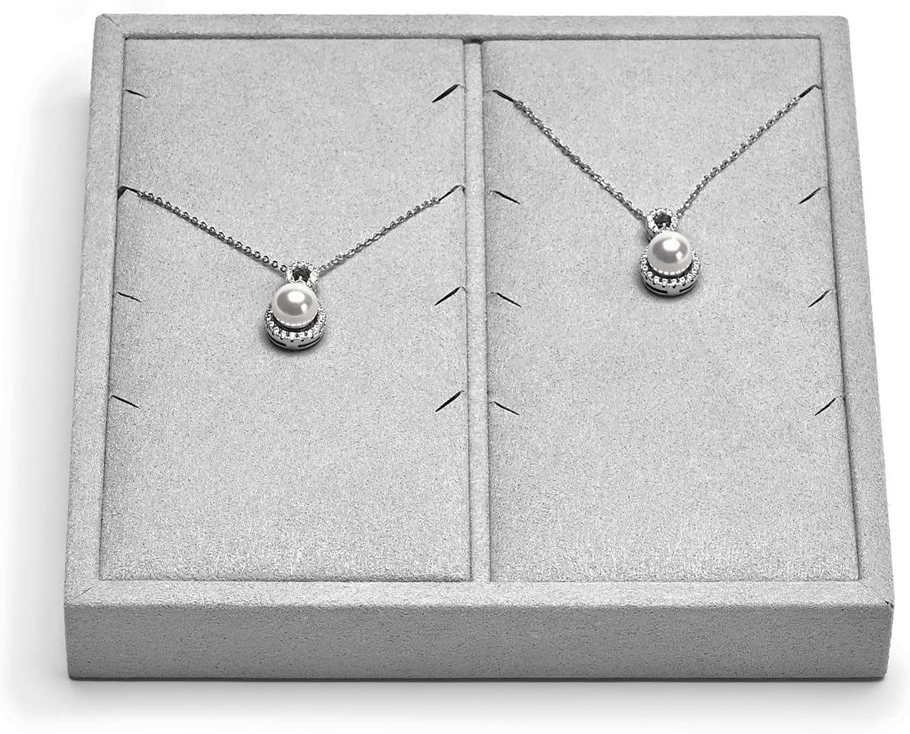 Oirlv Microfiber Jewelry Pendant Display Tray Dresser Modular Jewelry Tray