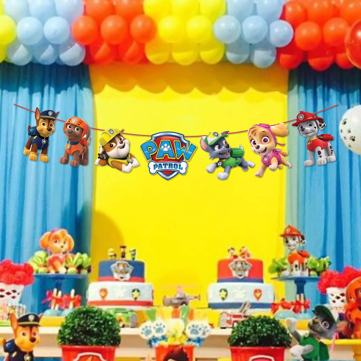Buy Party Propz Paw Patrol Character Banner for Paw Patrol Birthday
