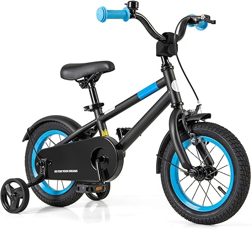 Miniatura 20 de BABY JOY Bicicleta infantil de macarones coloridos, de 12, 14, 16 y 18 pulgadas, bicicleta deportiva para niños con ruedas de entrenamiento, Verde