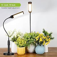 Vista 2 de Luces de cultivo para plantas de interior, luz LED de crecimiento con base de espectro completo, 50 LED, blanco cálido para lámpara de cultivo