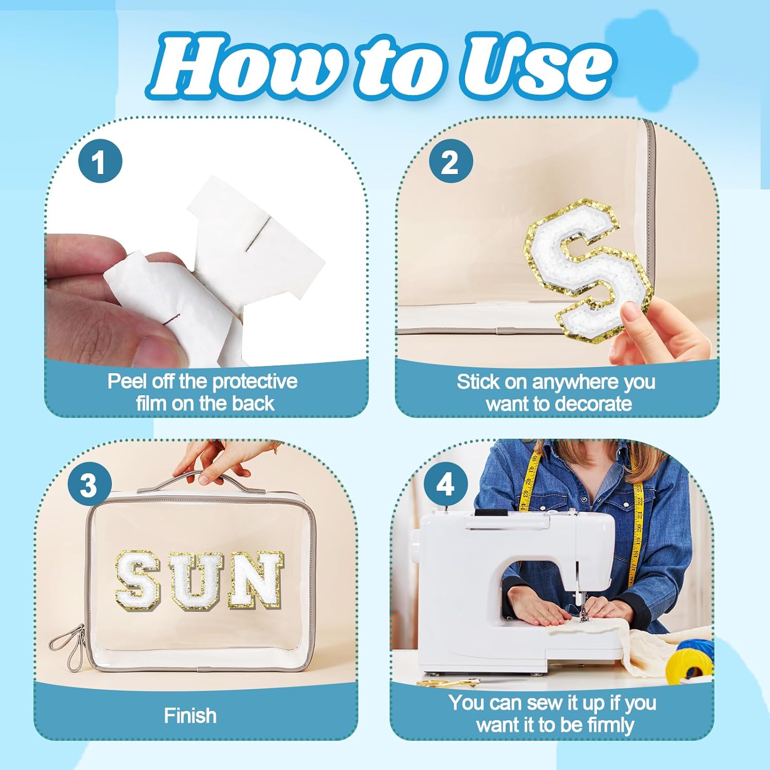 26 PCS Self Adhesive Patches Chenille Letters Patches, Red Varsity Letter Patches 2.2 Inches A-Z Felt Letter Stickers for Clothing Hats Backpacks - Image 5