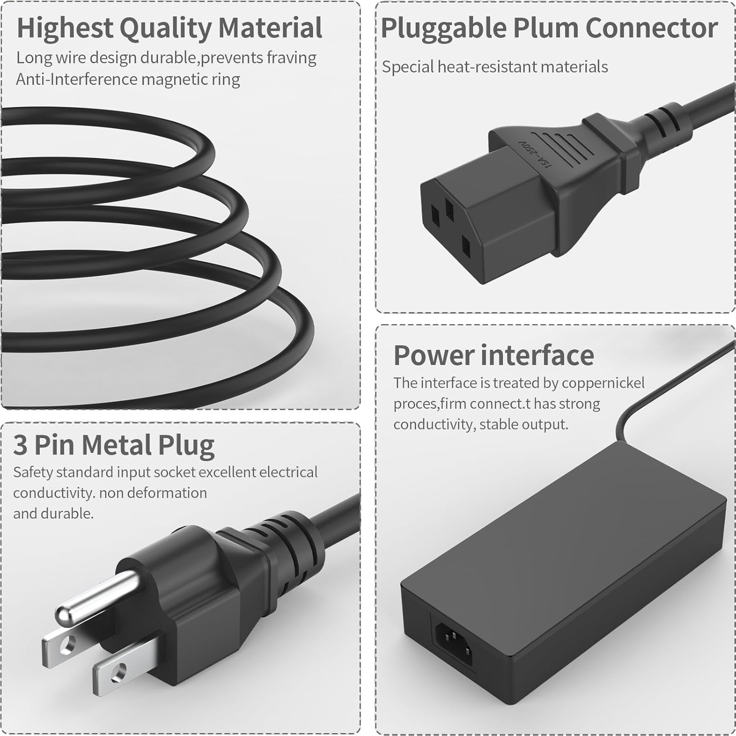 280W Charger Compatible with Asus Rog Strix G18 G17 G16 G15 G531 G532 G533 G732L G731G Gl704 G733C Zephyrus G14 G15 G16 M15 M16 S15 S17 20V 14A Laptop Adapter Adp-280Eb B