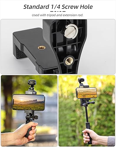 Miniatura 3 de WOENJO DJI Pocket 3 - Juego de 3 soportes para teléfono, accesorios de expansión con orificio de rosca de 14 pulgadas compatible con DJI Osmo Pocket