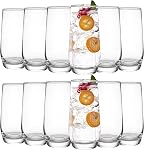 Drinking Glasses Set of 12, Crystal Highball Water Glasses, Glass Cups for Water, Juice, Beverage, Mojito, Mixed Drinks, Cocktail Glass Set-15 Oz
