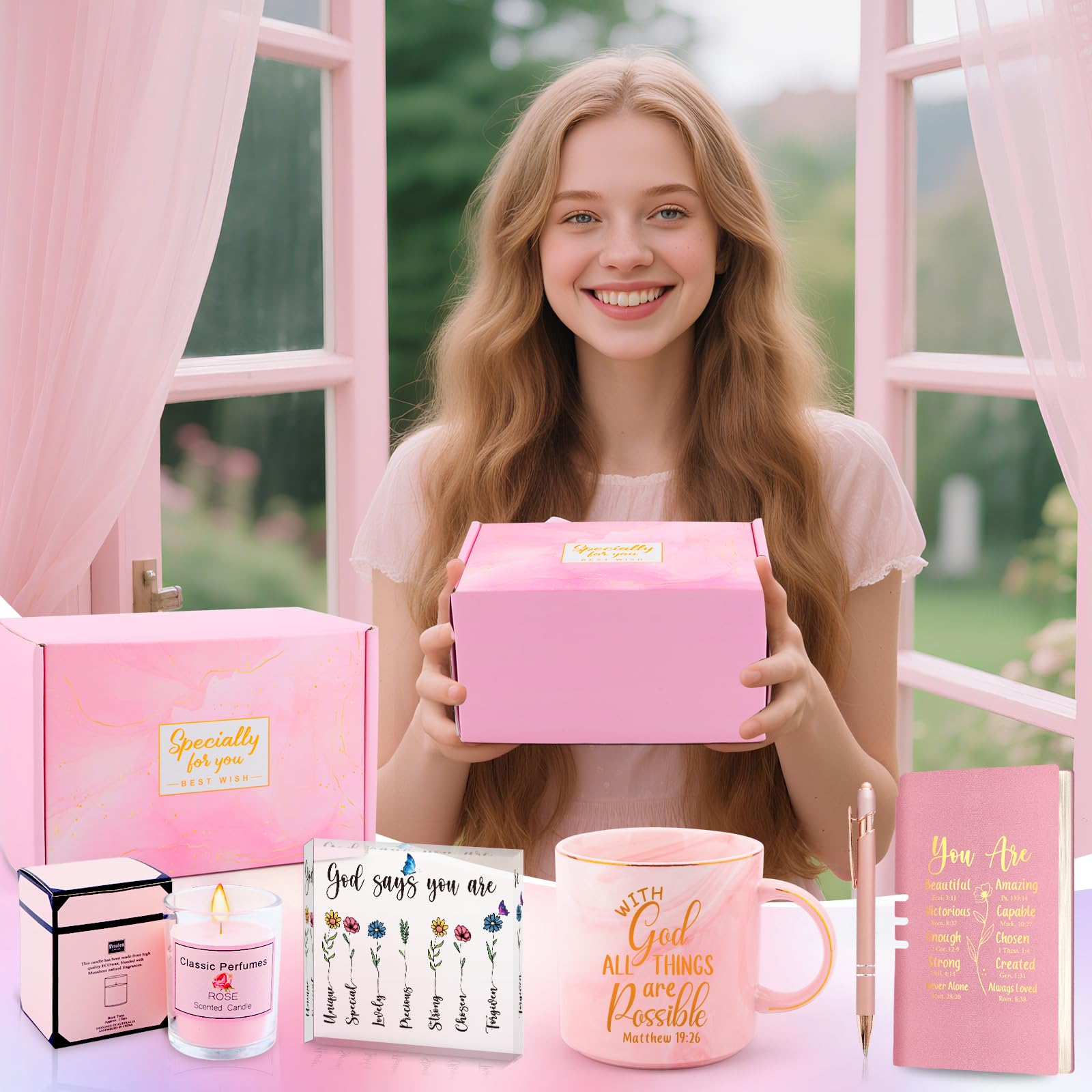 Christliches Geschenk für Frauen, Glaube, Taufgeschenke für Mädchen, Bibelvers, religiöses Geschenk, Frauen, katholisch, inspirierend, spirituelles Geschenk, Mutter, geheime Schwester, Freundin