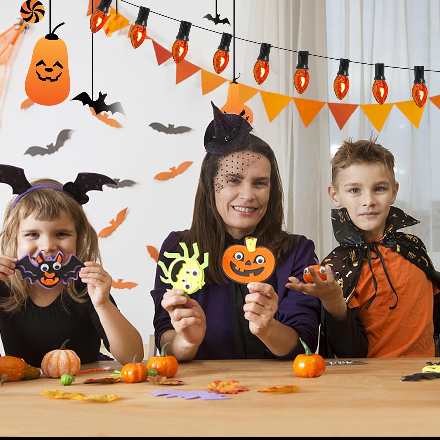 25 Pack Flickering Flame Light Bulbs, C7 Orange Light Bulbs 1 watt, Flame Christmas Light Bulb for Indoor Outdoor Christmas String Light Party Decor - Image 5