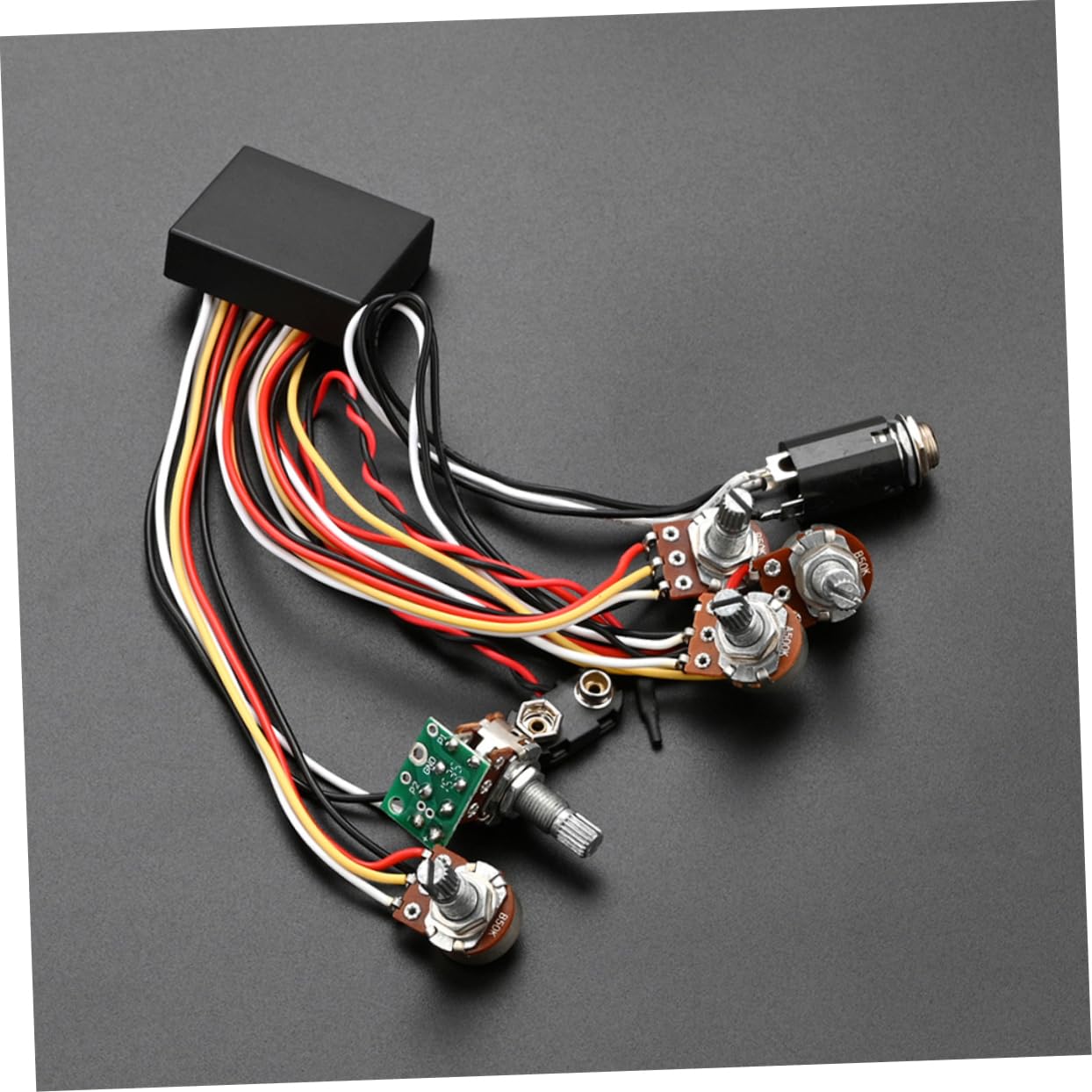 Abaodam Aktive Bassvorverstärkerschaltung für Bass und Gitarre Frequenzregelung 80hz/900hz/3-7khz Einfache Montage Schwarz