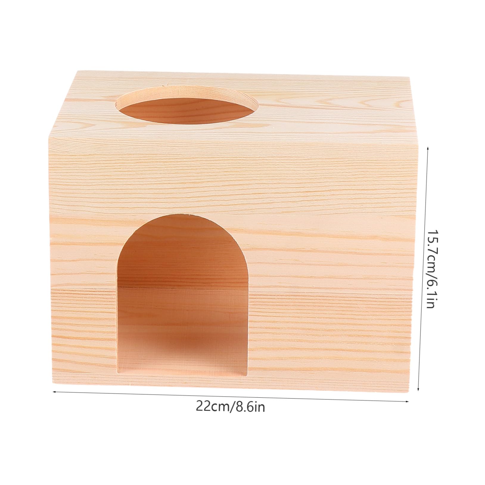FRCOLOR Eichhörnchenfutterhaus mit Tragbarem Futtertrog und Leichtem Design für Meerschweinchen und Kleine Haustiere zum Spielen und Füttern in Beige