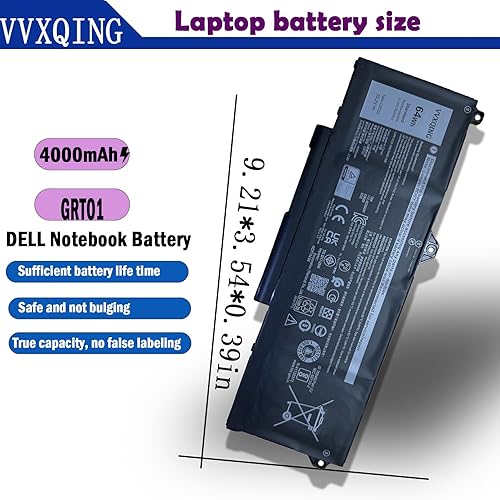 Miniatura 7 de Batería de repuesto GRT01 para Dell Latitude 5421 5521 5531 5431 Precision 3561 3571 3470 3581 Series Laptop 00P3TJ 0R05P0 R05P0 05RGW 4-Cells 15.2V