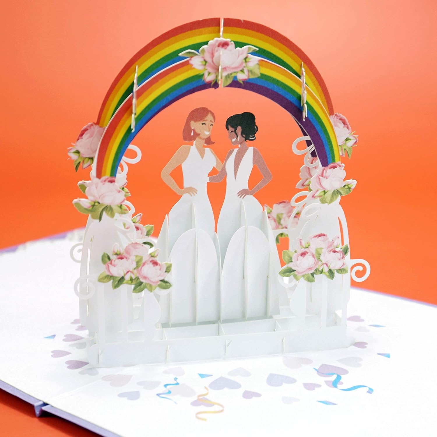 CUTPOPUP Lesbian Wedding LGBT Couple Pop Up Card LGBT Wedding Card, Anniversary Card Pop Up, LGBT Couple Wedding Pop Up Card - Image 5