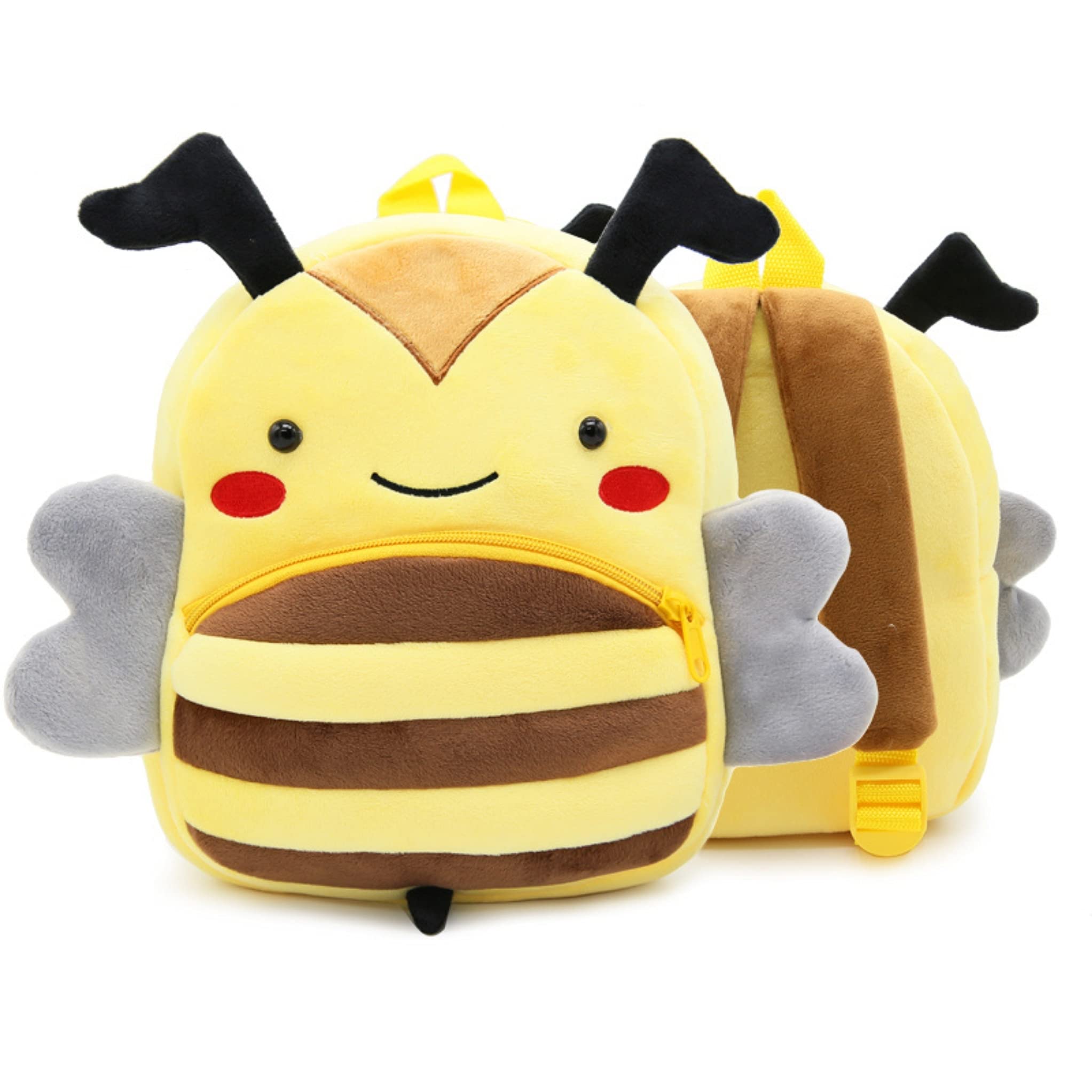 Party with EmmaParty with Emma Cute Toddler Backpack Toddler Bag Plush Animal Cartoon Preschool Shoulder Backpack for 1-5 Year Old Kindergarten Girls Gift (Bumblebee Honeybee)