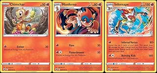 Infernape 026/172 Brilliant Stars - Evolution Pokemon 3 Card Lot - Rare Stage 2 Fire