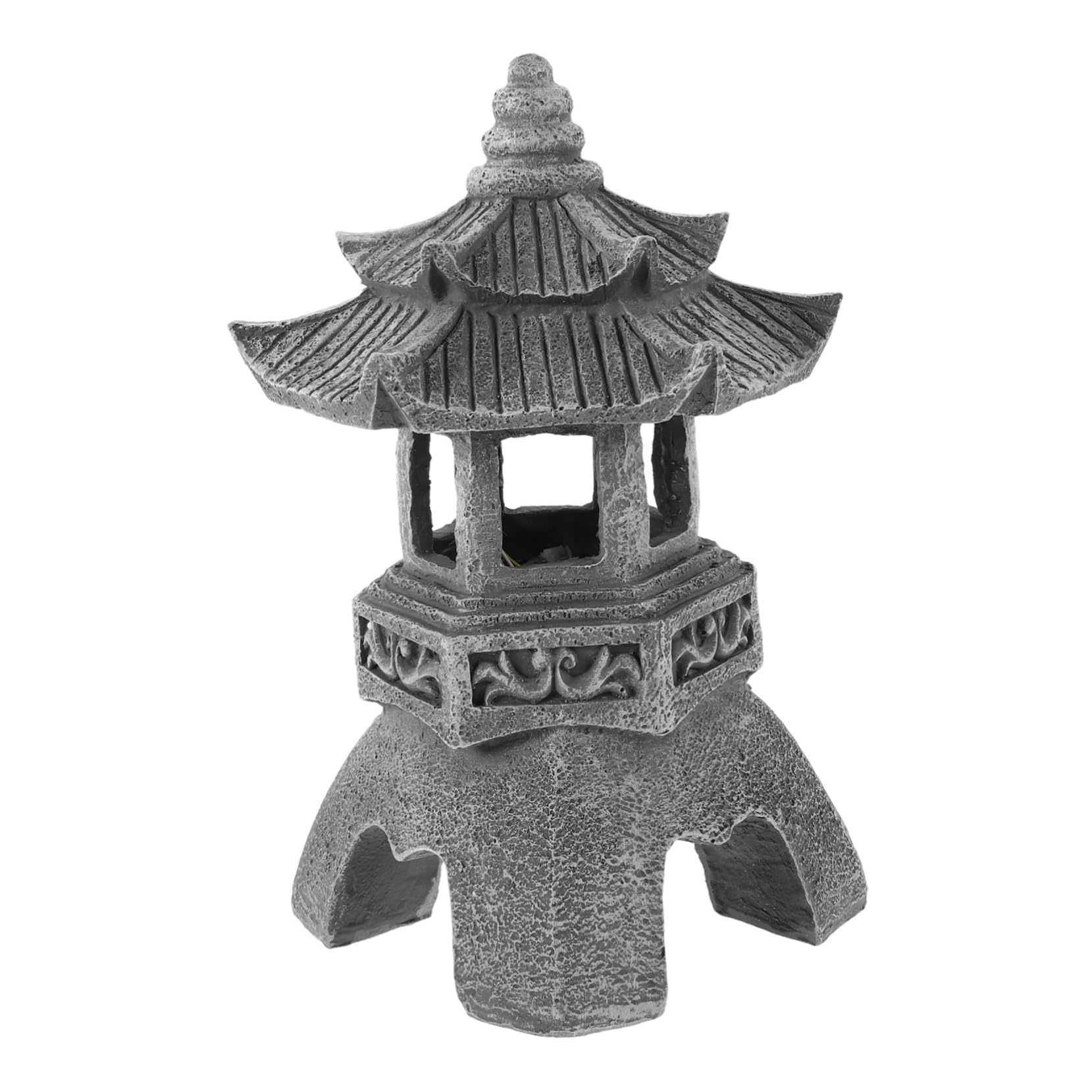 Solar Stone Pagoda Lantern Garden Light