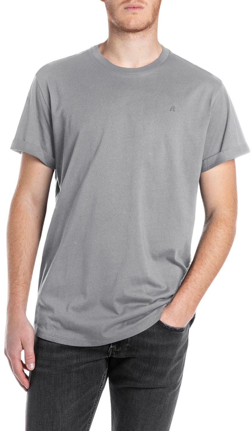 Replay Men's T-Shirt, 093 Lead Grey, XL