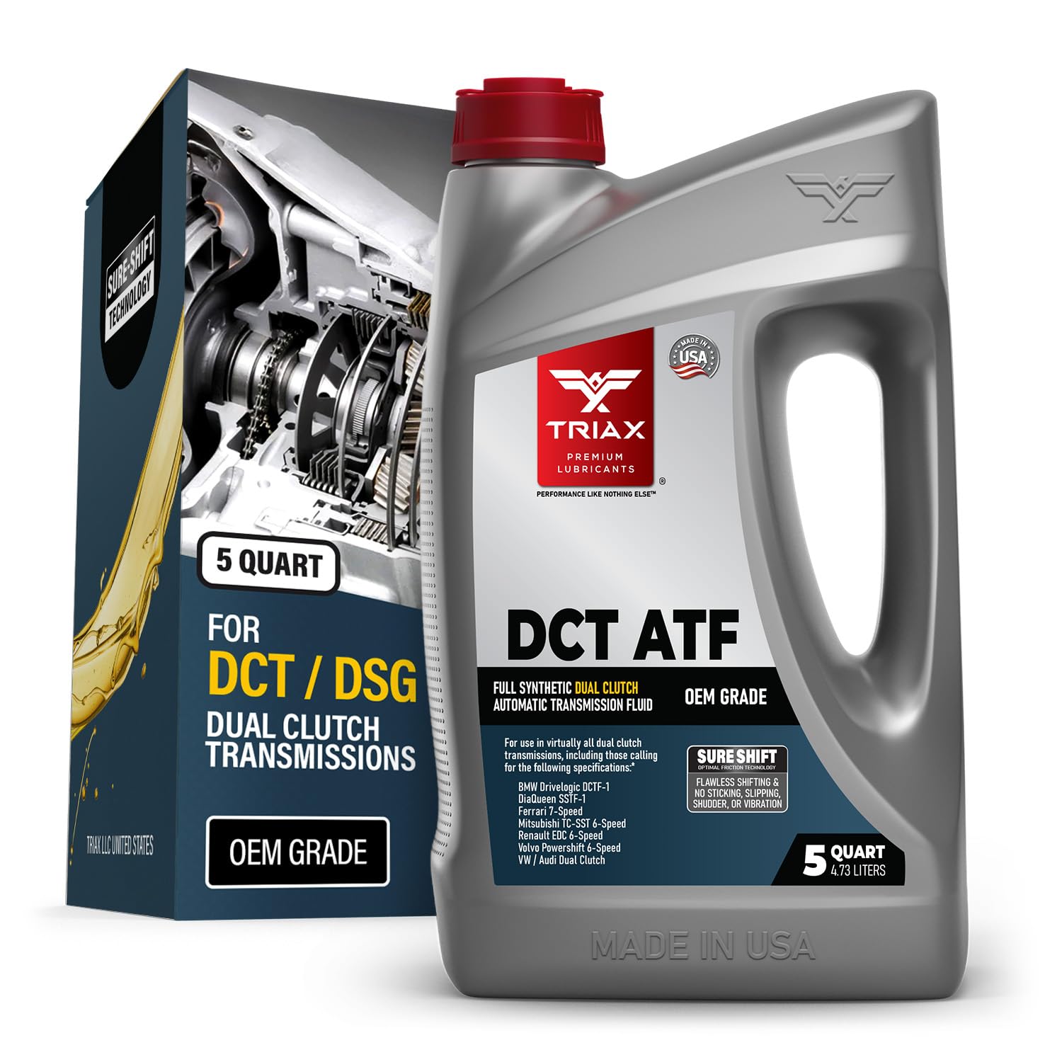 TRIAX DCT ATF – Aceite Sintético para Transmisión de Doble Embrague (DCT) – Llenado de por Vida – Transición de Marchas Optimizada con Aditivo SureShift No Slip
