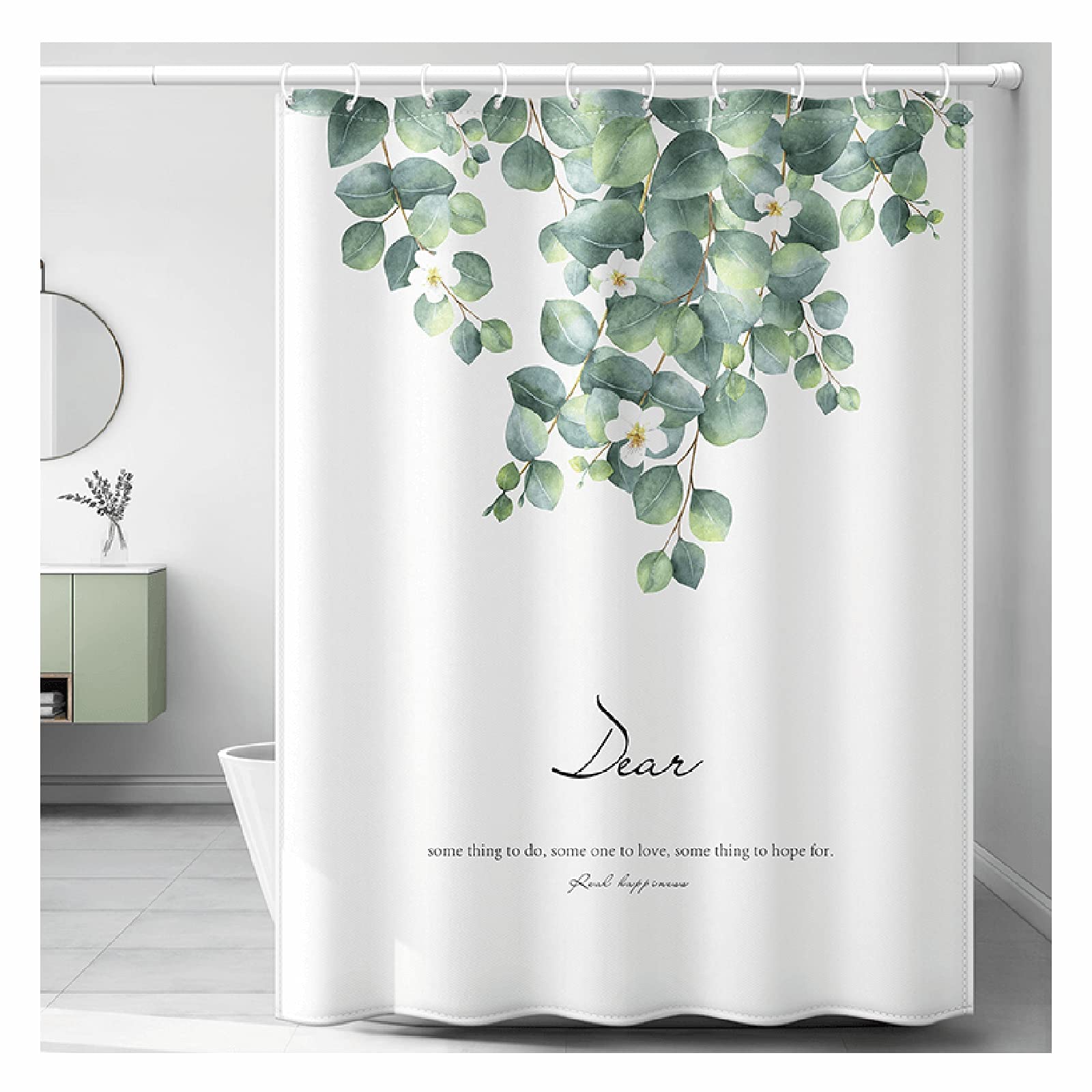 Rideau de douche imperméable moderne 240x200 cm pour séparation de baignoire et salle de bain