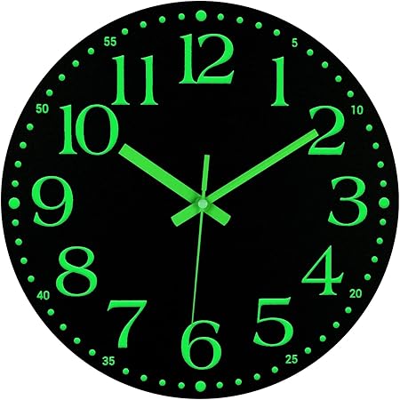OCEST Luinous Wall Clock For Bedroo, 12 Inch Silent Battery-Operated Indoor Clocks For Living - View #11