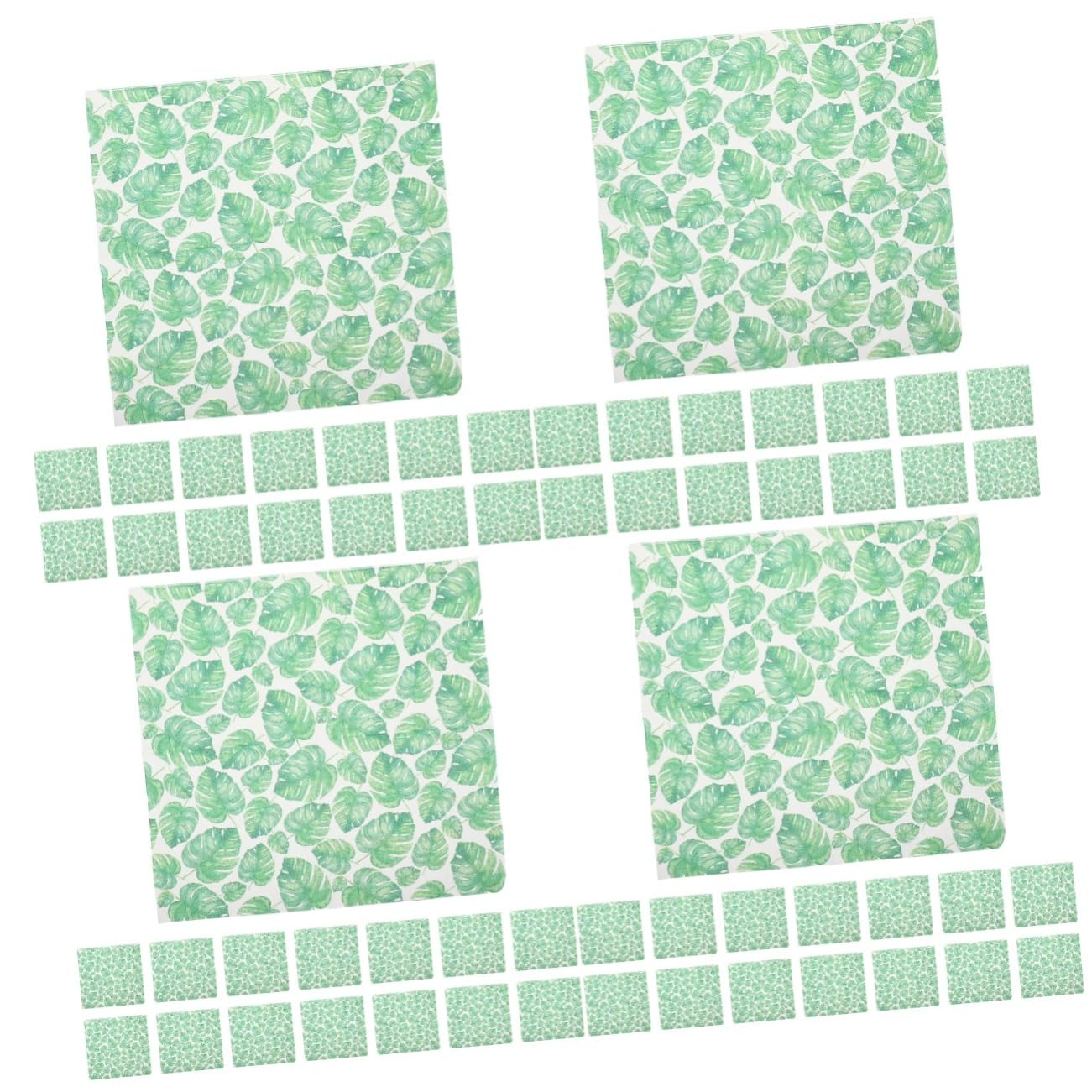 Healeved 4stücke Pack Grüne Papptücher Mit Gedrucktem Bananenblatt-muster Dekorative Servietten Für Partys Hochzeiten Und Tischdekoration Umweltfreundliche Und Praktische
