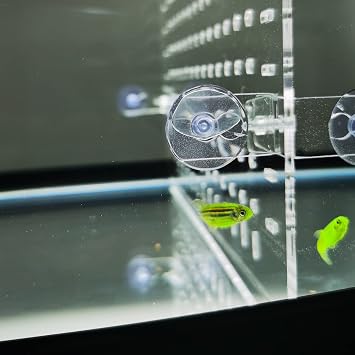 Aquarium Divider Clear 10 Gallon/20-Gallon EH Fish Tank Divider with Suction Cups Accessories