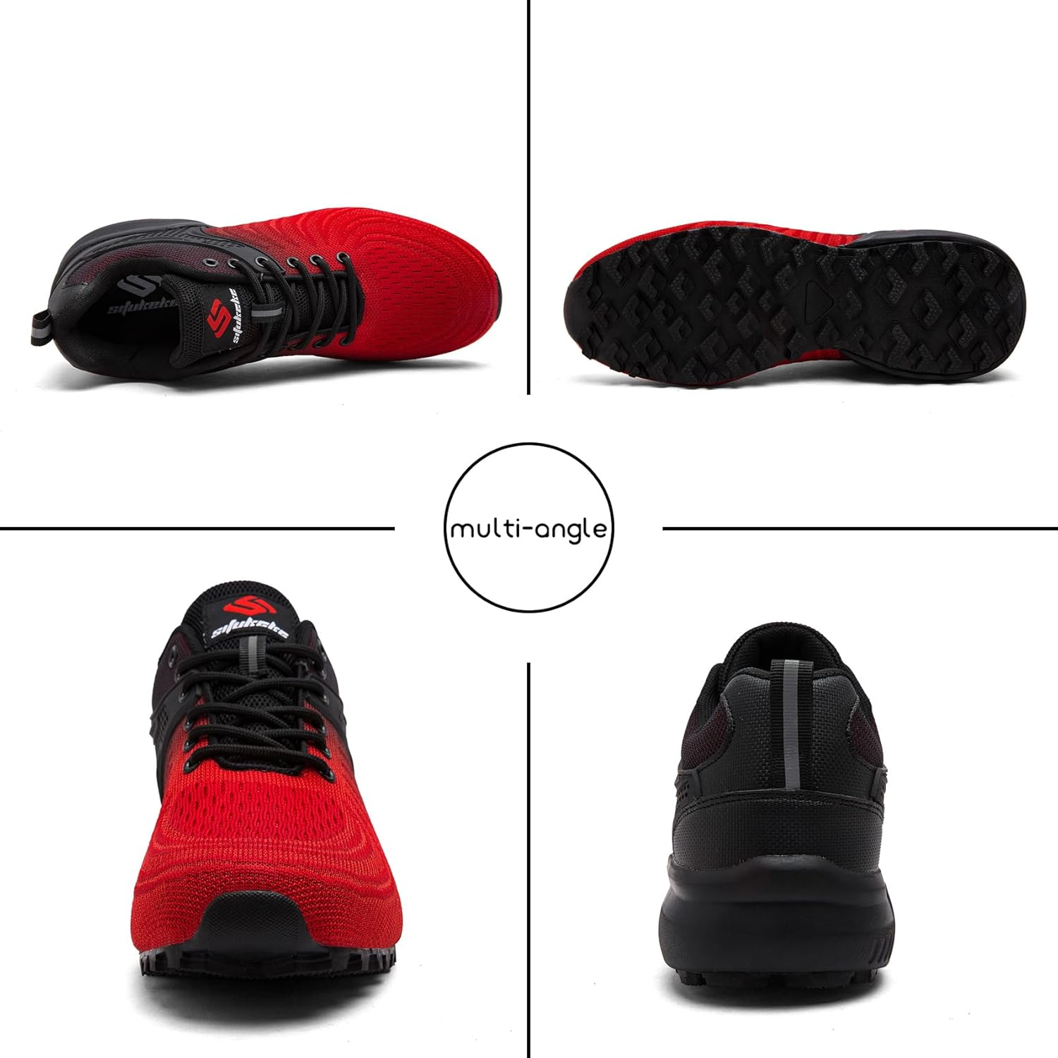 Men's Trail Running Shoes Lightweight Breathable Walking Hiking Sneakers Outdoor Athletic Tennis Cross Training Shoes - Image 4