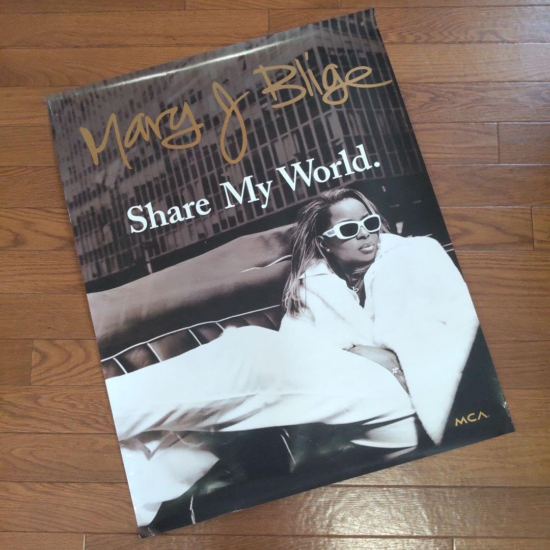 Amazon.co.jp: 当時モノ非売品MARY J BLIGE/SHARE MY WORLD 告知