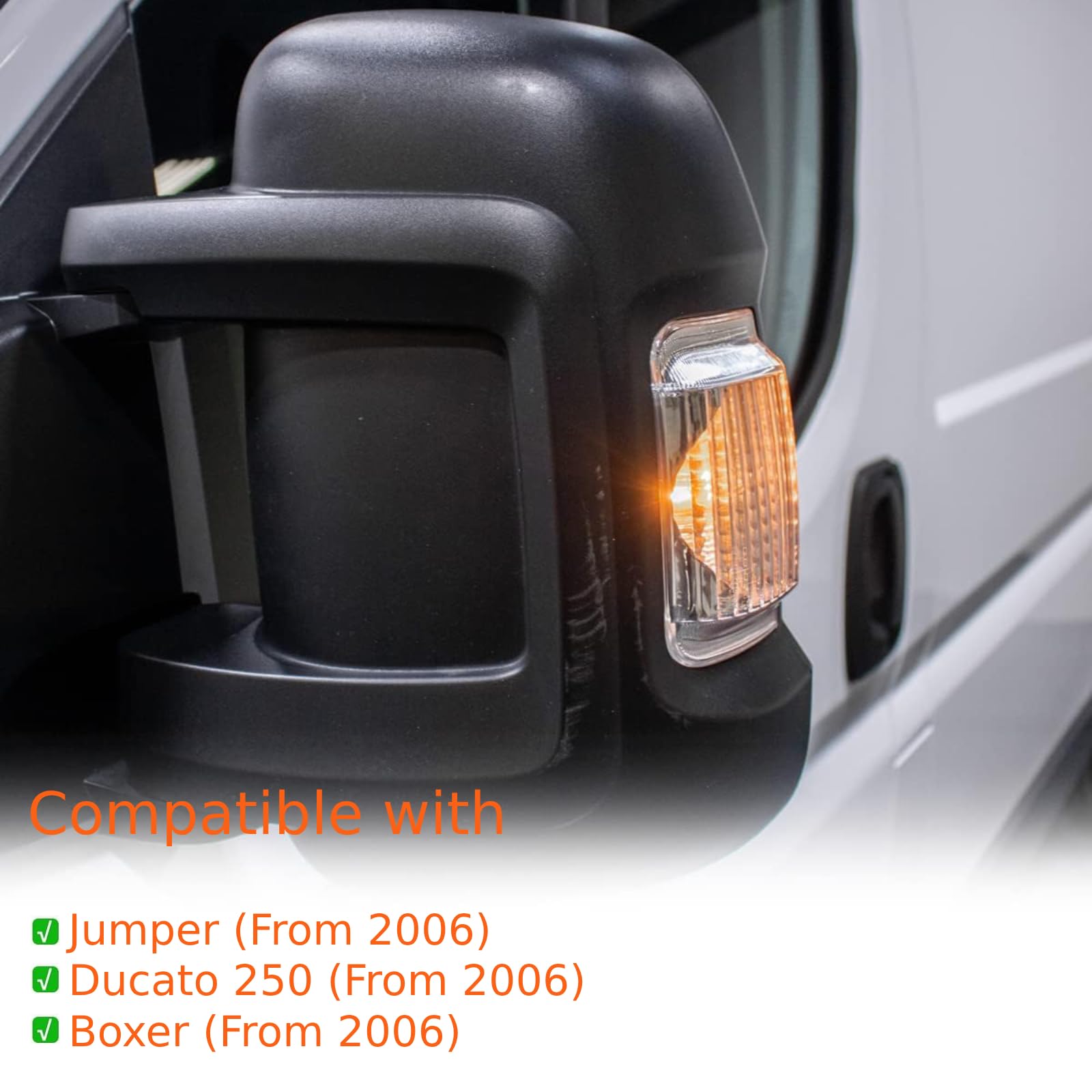 Rechter Blinkerspiegel Für Fiat Ducato - Seitenblinker Kompatibel Mit Jumper & Boxer Ab 2006