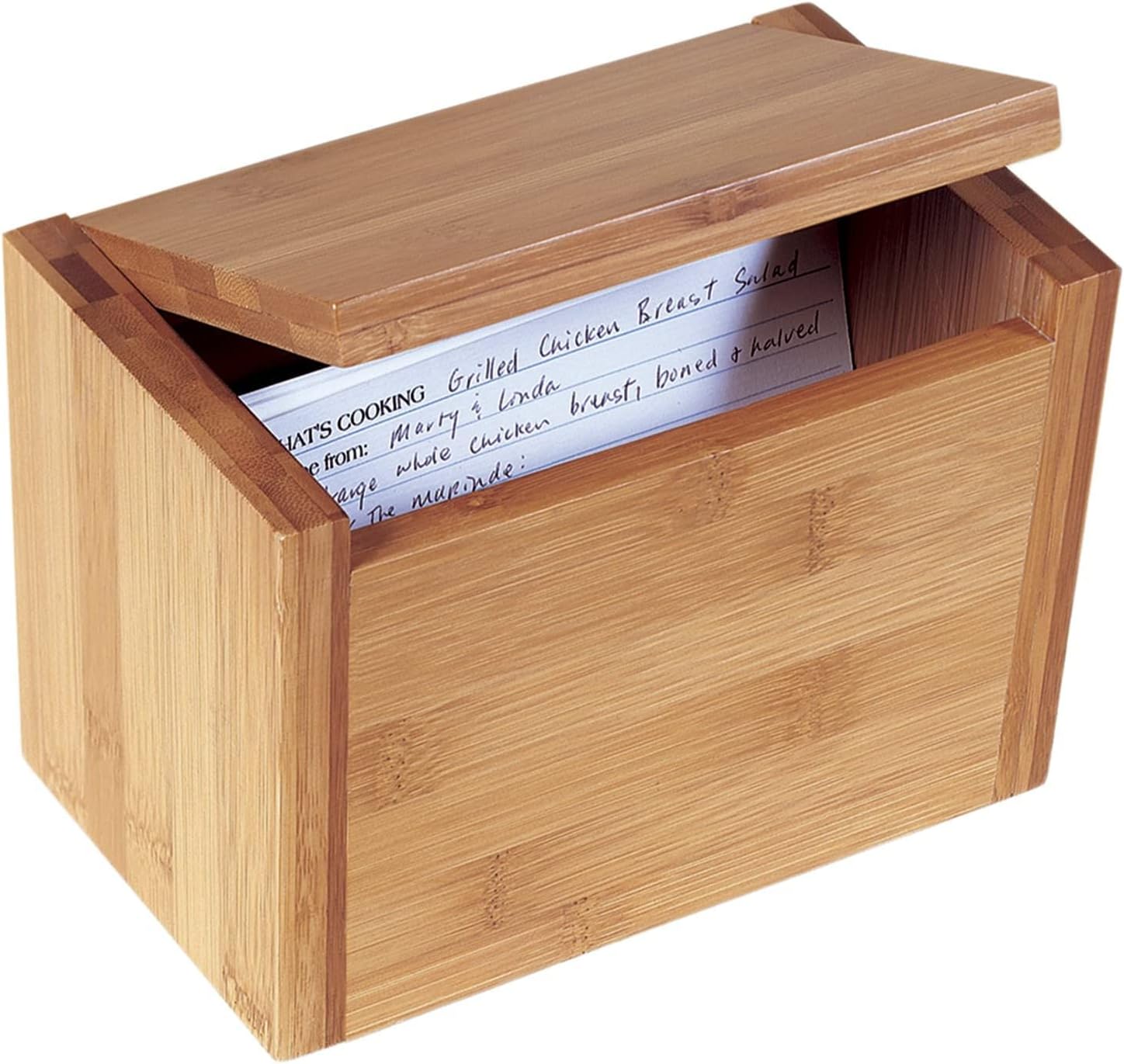 リッパー8814 4.5 "&times;7.5"&times;5 "ナチュラル竹レシピボックス