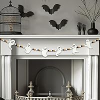 Vista 24 de Gistome Halloween Hanging Decorations Indoor - Felt Bat Wooden Beads Garland