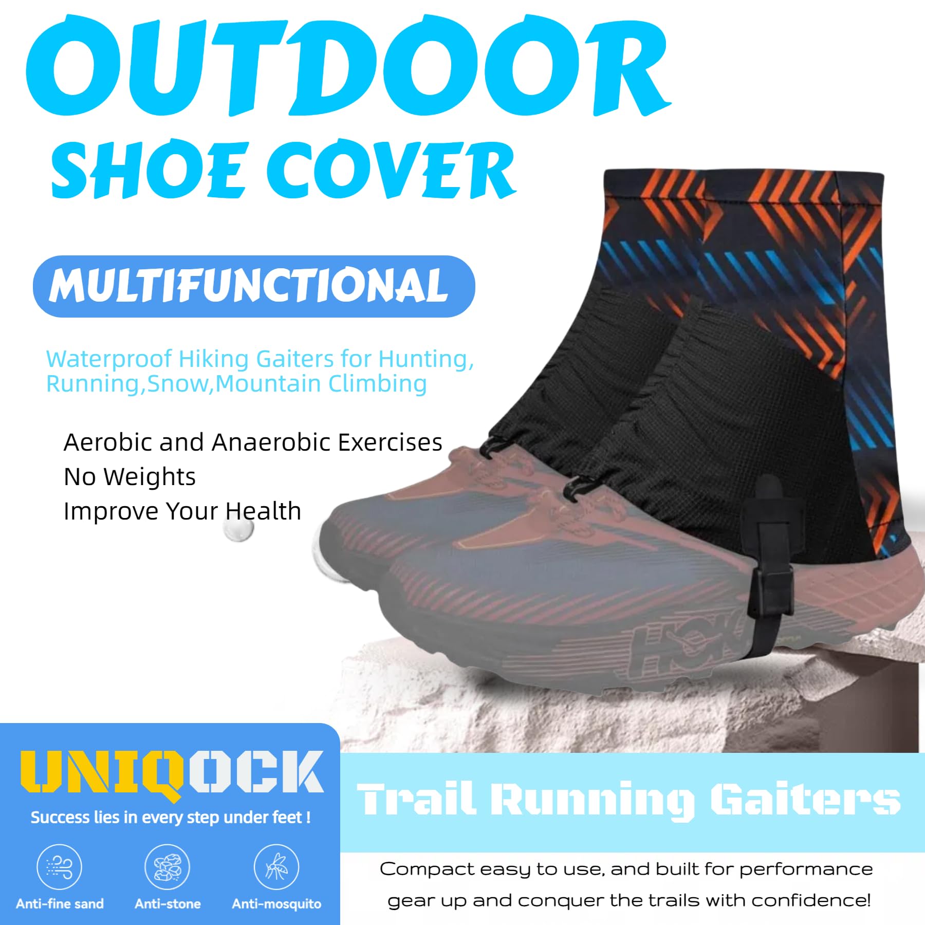 Polainas bajas, polainas de tobillo, protectores de botas de nieve, polainas de zapatos, polainas para botas de senderismo, polainas de pierna, polainas de senderismo impermeables para caza,