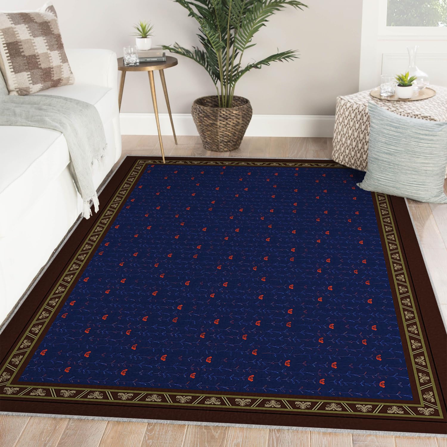 Carpette anti-tache grand format 160x230 cm pour playroom et enfants