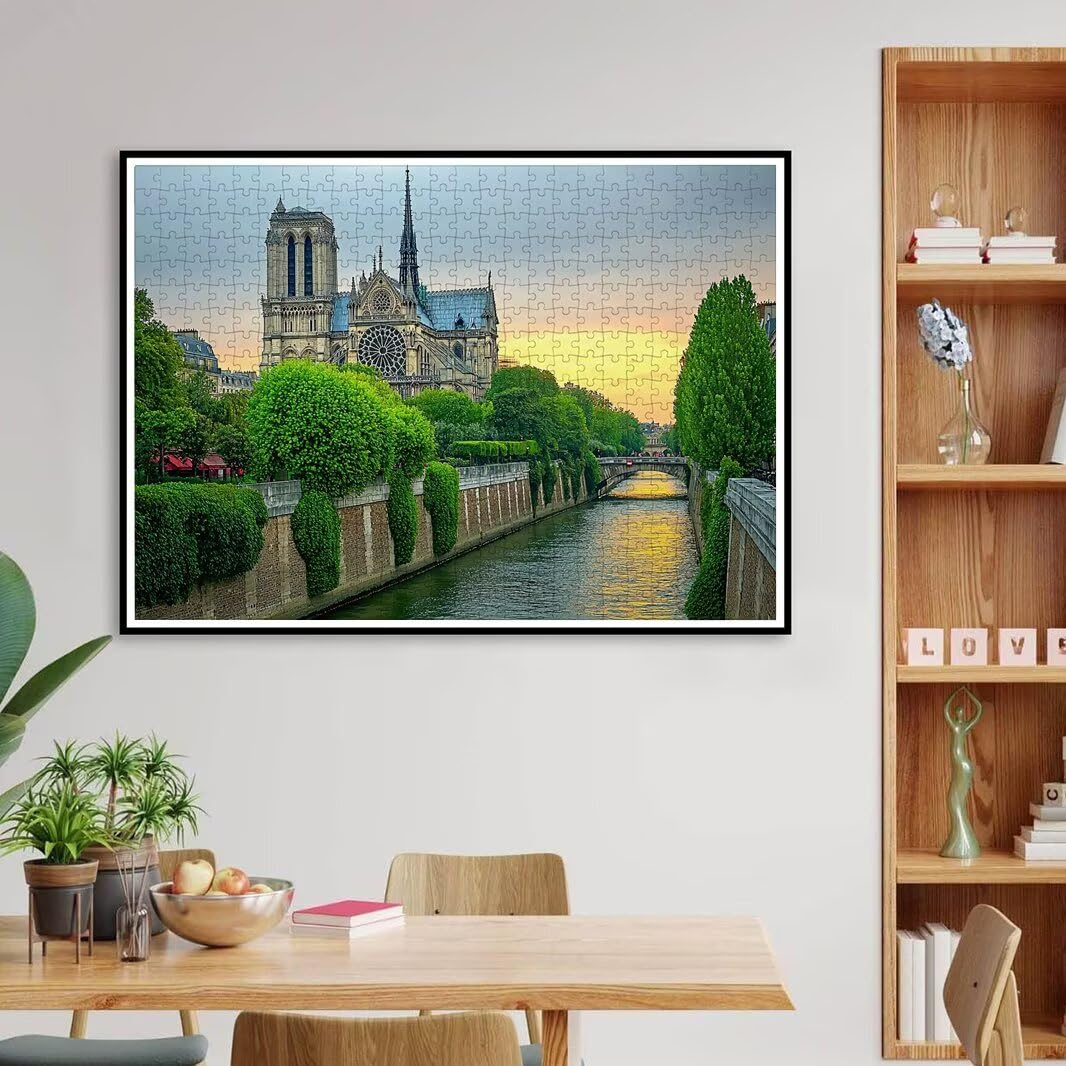 Puzzle 1000 Pezzi, Puzzle Parigi per Adulti, 70x50cm, Compact Box -4422
