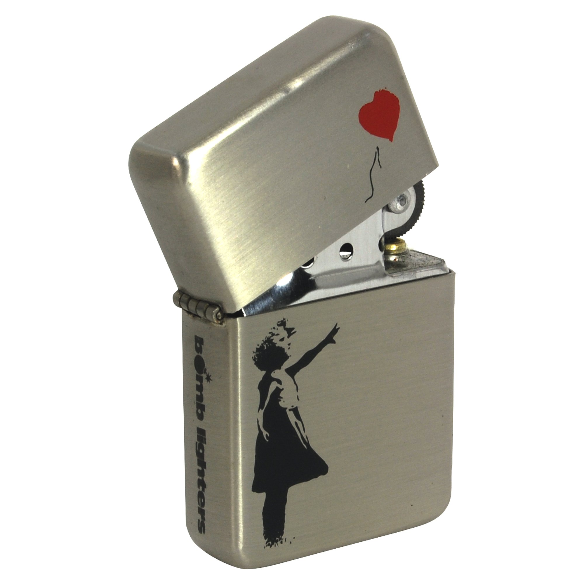Banksy Style Windproof Lighter - Girl With Balloon Image