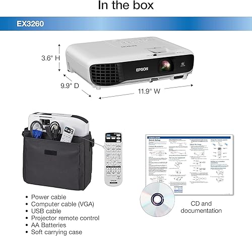Miniatura 7 de Epson Ex3260 Business V11h842020 Proyector 3LCD, negroblanco