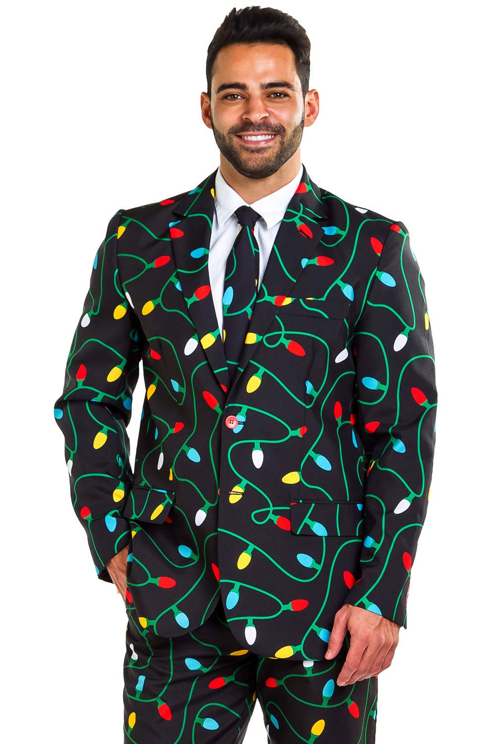 Tipsy Elves The String of Lights Blazer with Tie Size 50 Black