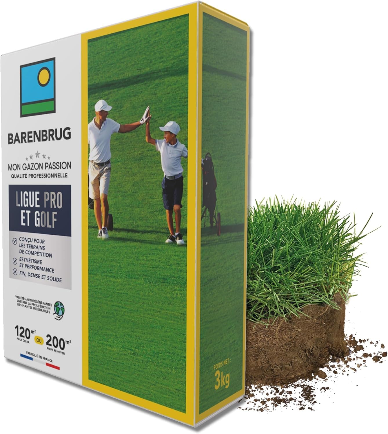 Césped aspecto estadio y golf resistente para disfrutar de un jardín premium impecable en familia