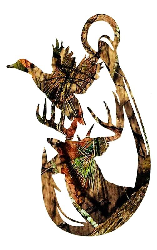 Hunting Fishing Duck Deer Hook Decal Sticker Hunter Decal