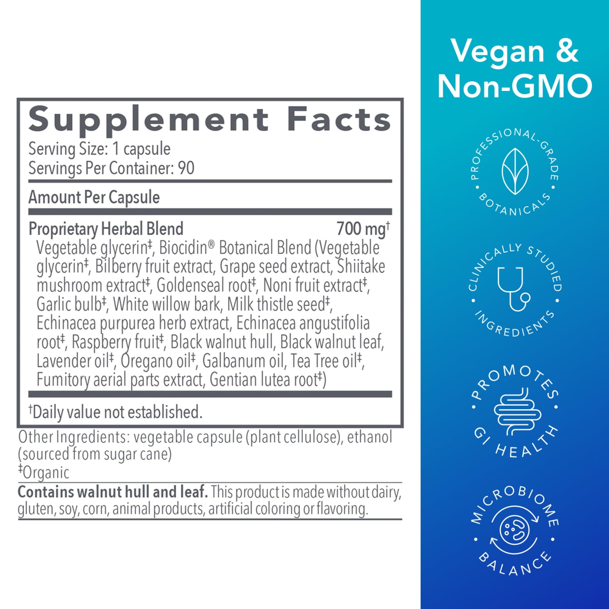 Biocidin Broad-Spectrum Capsules for Microbiome Balance, 90 Count — Amazon image 6