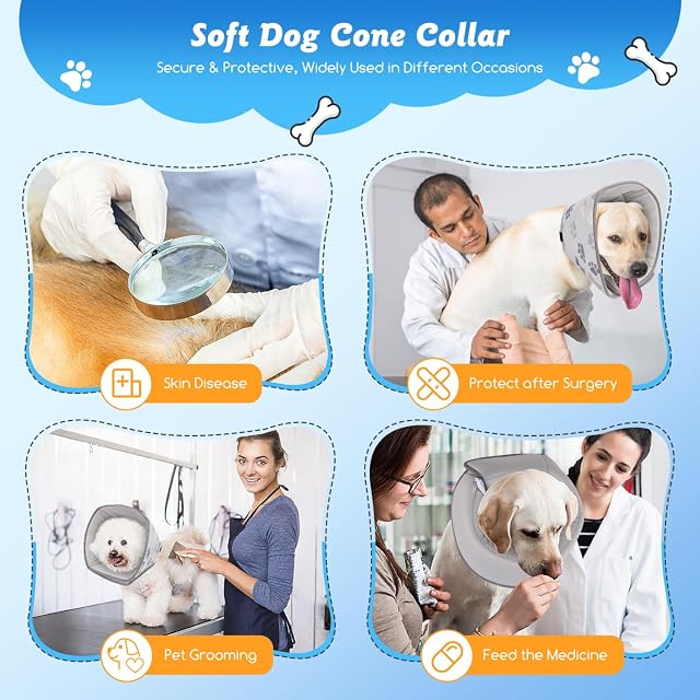 Foto 7 de 7 de Nobleza Collar Isabelino Perro Plegable, Collar de Cono para Perros Anti- Mordida Ajustable