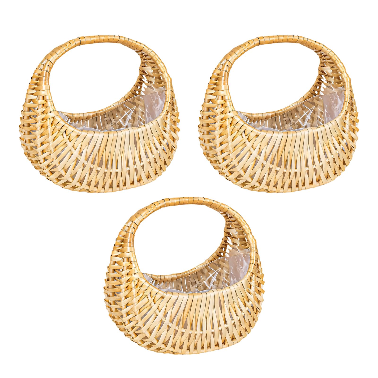 Jazuaiao Handwoven Rattan Basket Multipurpose Storage for Home and Picnics Wicker Basket