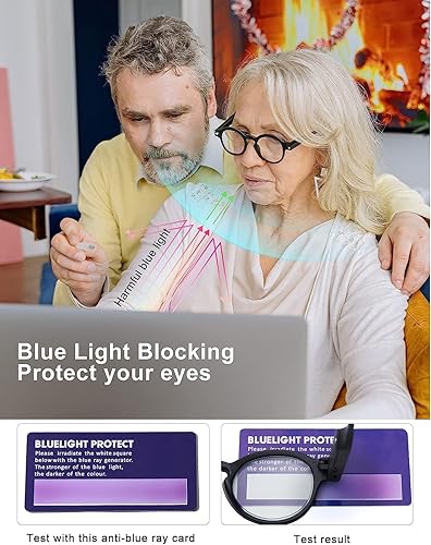 Miniatura 6 de OKH Lentes de lectura iluminados, recargables, lectores LED brillantes con luces recargables para mujeres y hombres