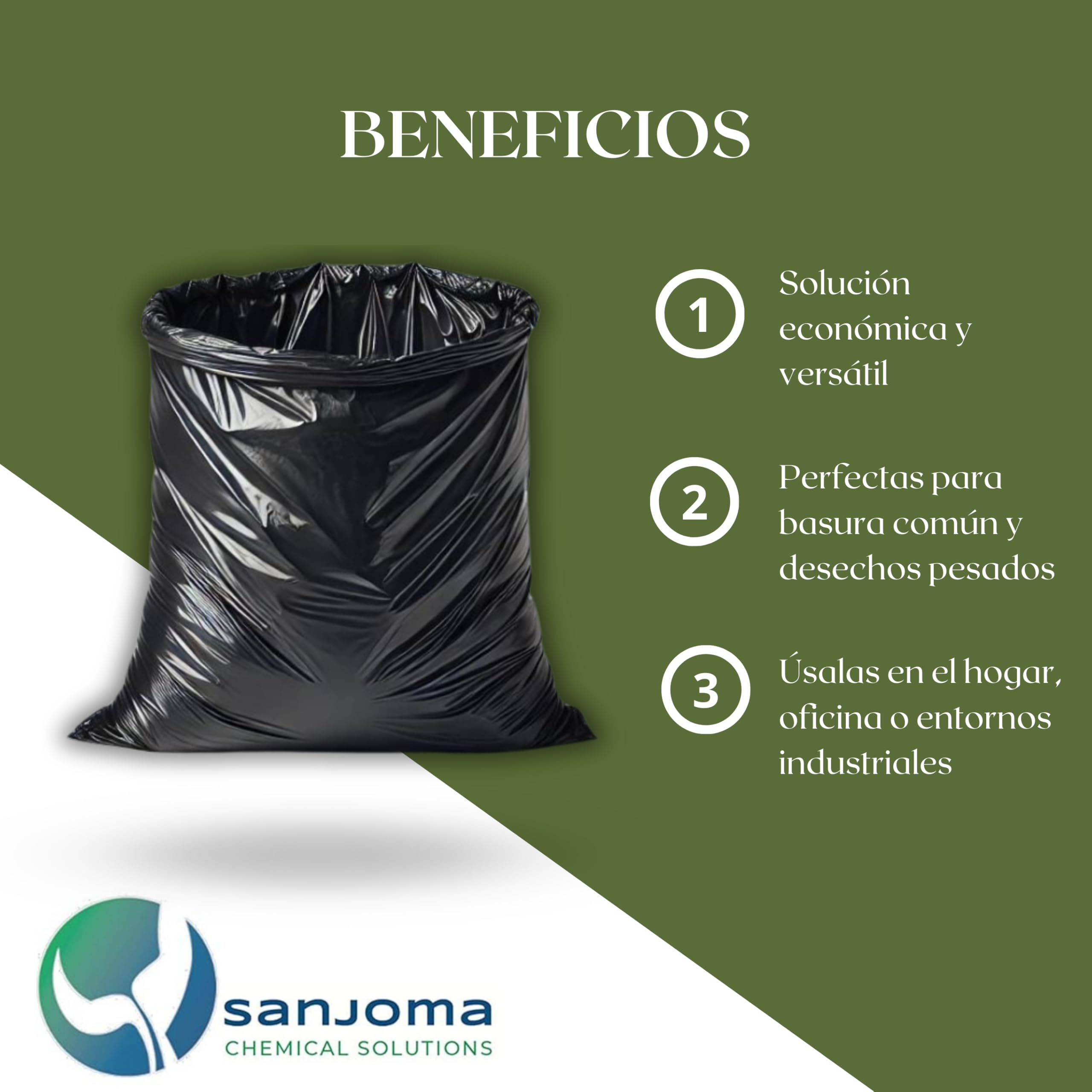 Bolsas Basura Negras - Bolsas de Basura 90 x 115, Bolsas de Basura Grandes, Rollos de Bolsas, Bolsas de Plástico, 10 Bolsas por Rollo - Alta Resistencia (15 Rollos)