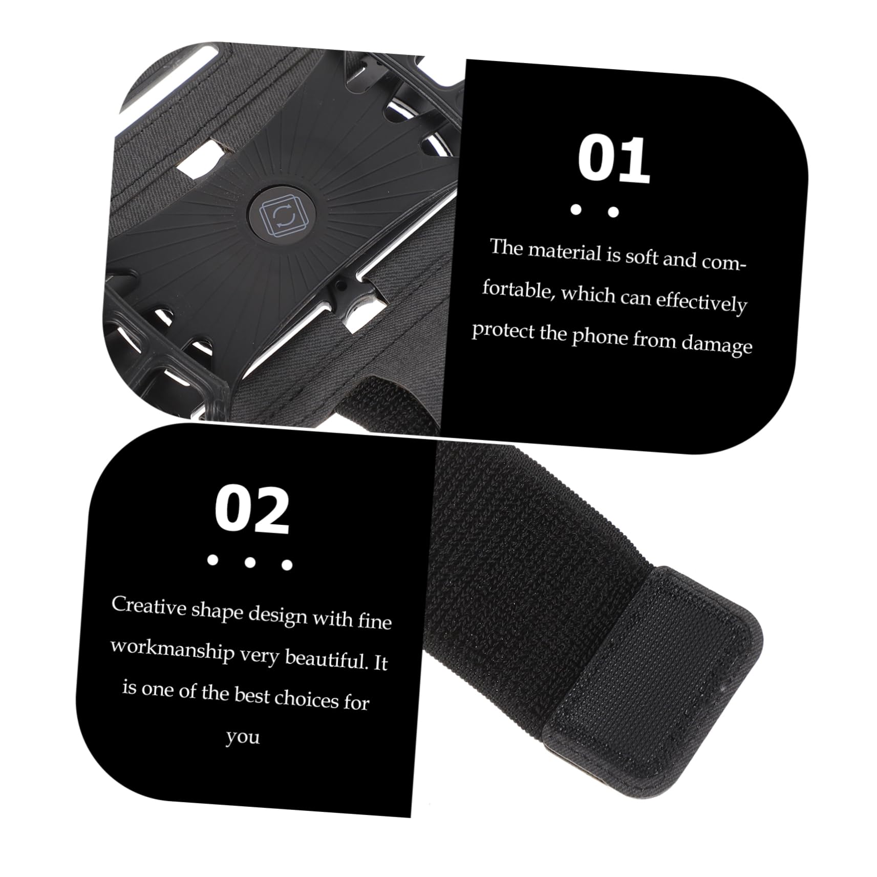 OSALADI 3pezzi Smartphone Armband Per Sport Porta Telefono Da Braccio Rotante Per Ciclismo e Jogging Compatibile Con Tutti Telefoni Per Attività Outdoor e Allenamenti